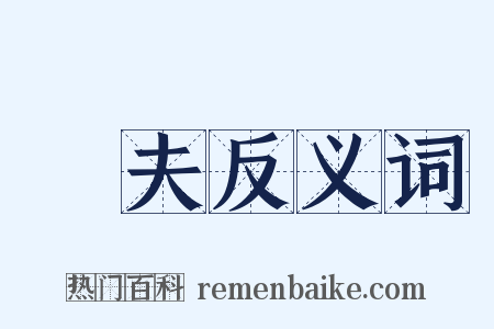 獨夫反义词是什么意思的图片